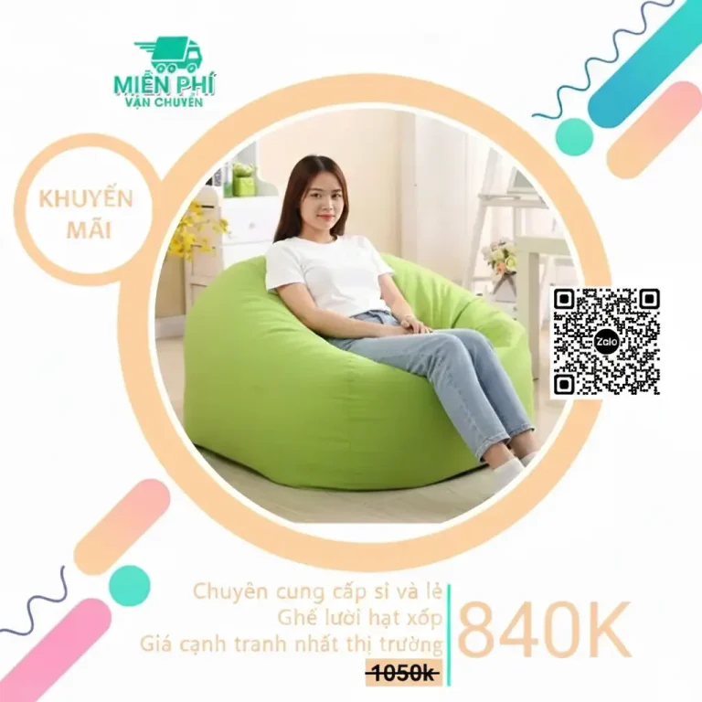 Ghế Lười Decor Quán Cafe Hình Giọt Nước Gl 001